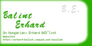 balint erhard business card